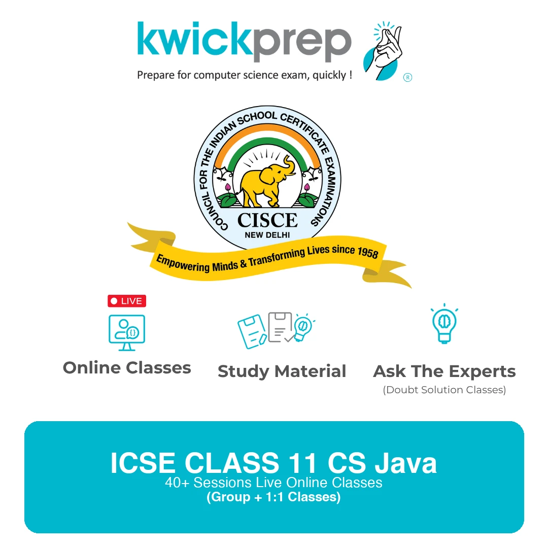 ICSE CS with Java Class 11