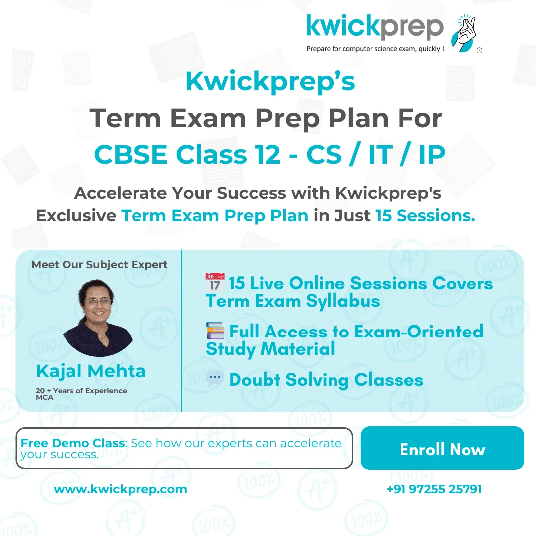 Term Exam Prep - CS, IT & IP