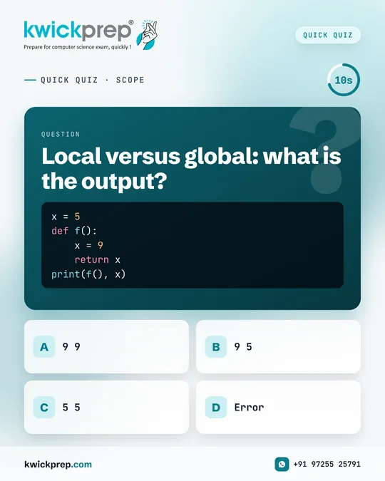Local versus global: what is the output?