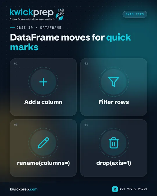 DataFrame moves for quick marks