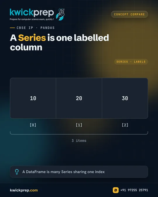 A Series is one labelled column