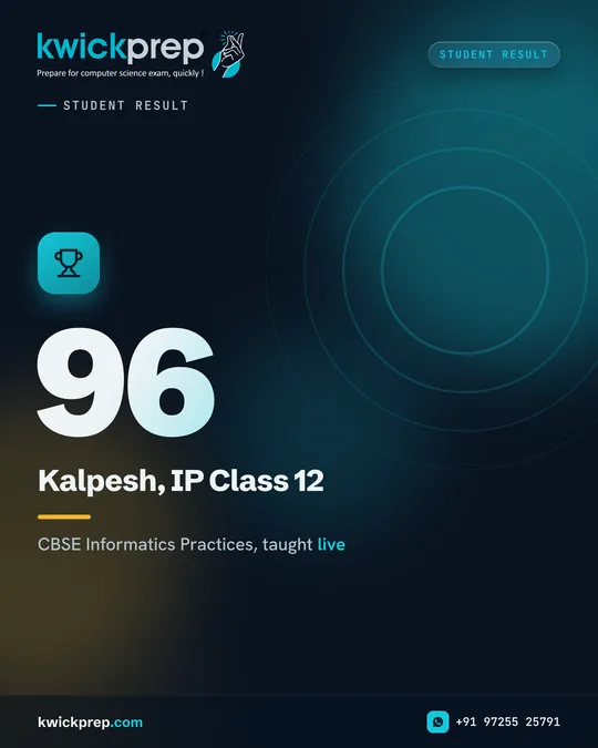 Kalpesh, IP Class 12