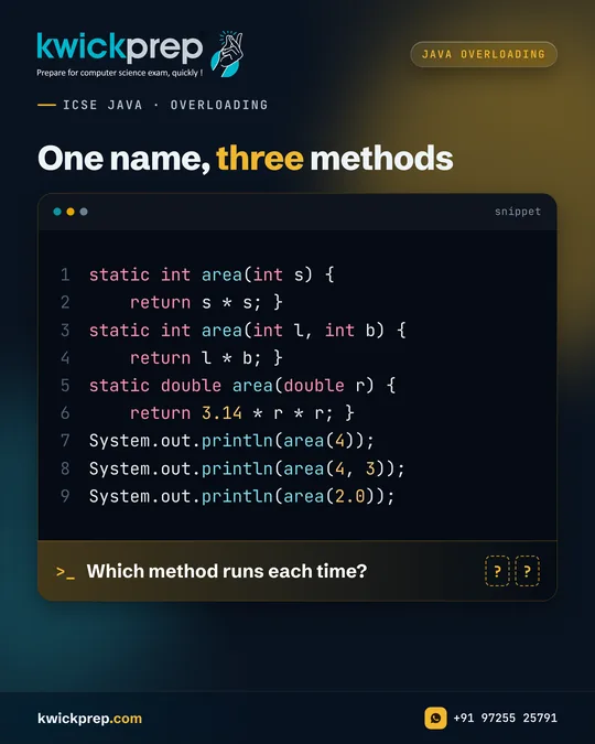 Which method runs each time?