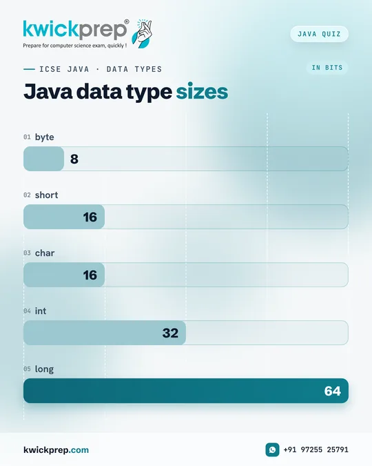 Java data type sizes