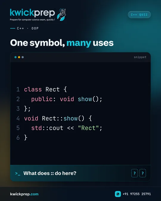 What does :: do here?
