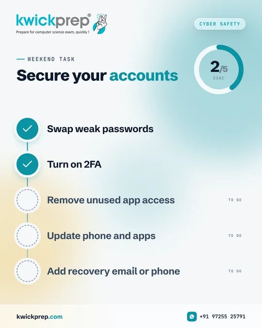 Secure your accounts