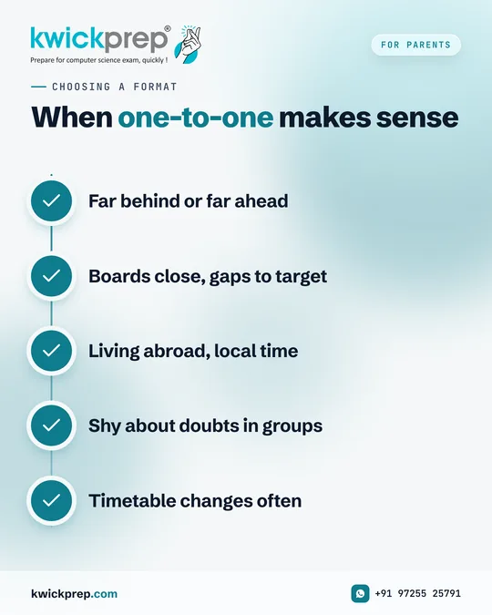 When one-to-one makes sense