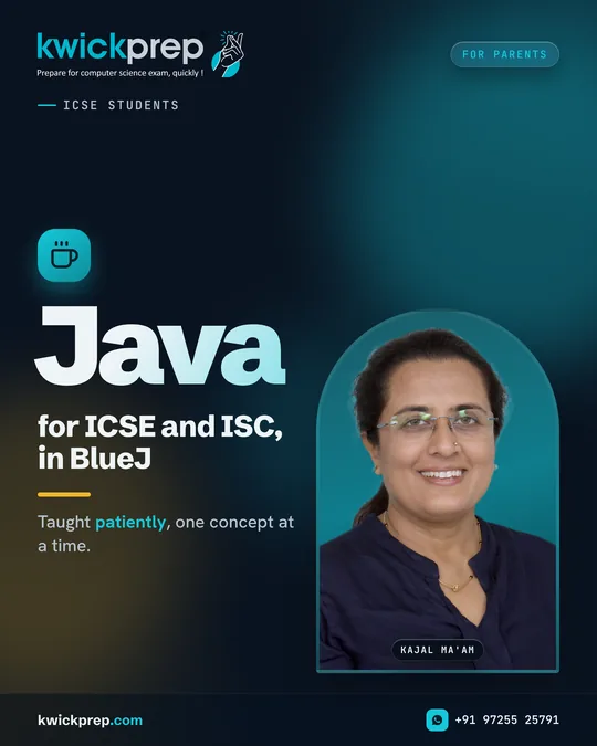 for ICSE and ISC, in BlueJ