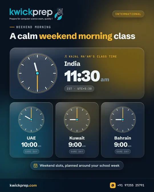 A calm weekend morning class