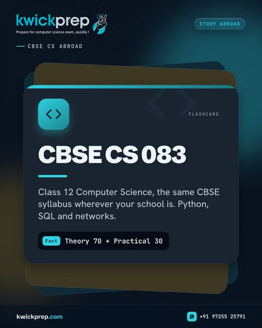 CBSE CS 083