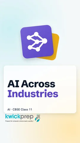 Table of AI in four industries: healthcare, finance, farming, education.