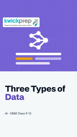 Table of three data types with examples: marks sheet, photo and audio, email and JSON.