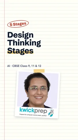 Five stages of design thinking in order.