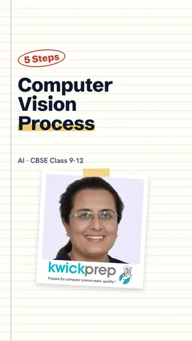 Flow of vision steps: capture, clean, features, detect, understand.