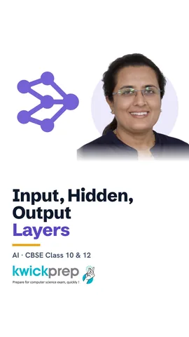 Table of three layers: input, hidden, output and their jobs.