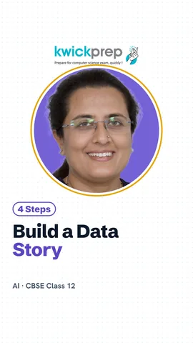 Four steps of building a data story plus ethics rules.