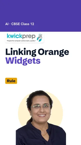 Two Orange widgets on a canvas joined by a link from the right output to the left input.