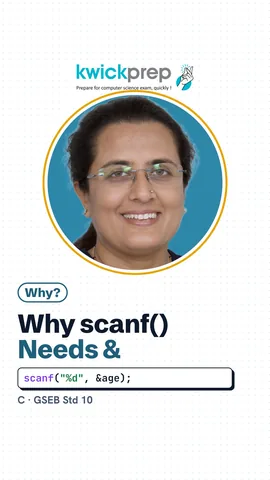 C code int age; scanf("%d", &age);