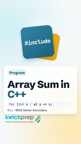 C++ code int a[]={4,6,5}; for (int x : a) s += x; output 15.