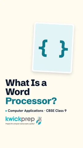Card listing what a word processor does and three examples.