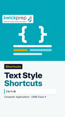 Table of formatting shortcuts for bold, italic, underline and centre.