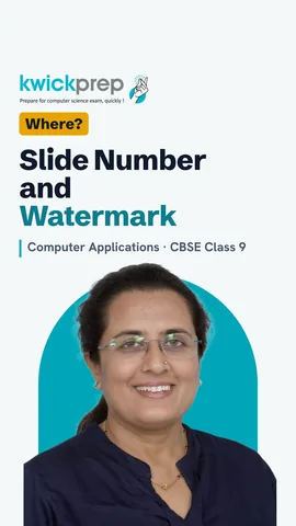 Table showing where to find background, watermark and slide number options.