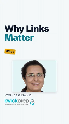 Three jobs of links: join pages, open other sites, jump within a page.