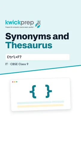 Table of synonym and thesaurus shortcuts in Writer and Word.