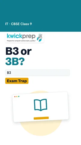 Table showing row as number, column as letter and cell B3.