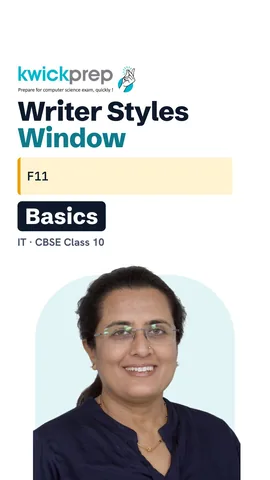 Table of Writer style types: paragraph, character and page.