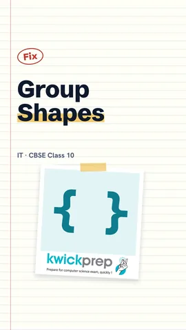Table of shape actions: properties by right-click, keep ratio with Shift, group by right-click.