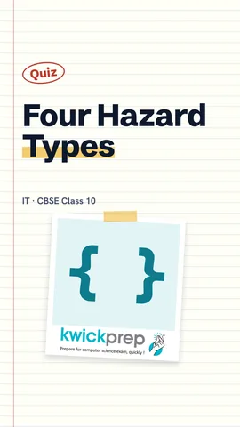 Table of hazard types with examples.