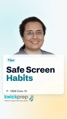 Computer safety habits: eye level, arm's length, sit straight, 20-20-20.