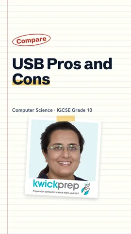 Table of USB plus and minus points.