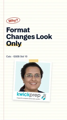 Card: formatting is the look; bold, colour, borders; value stays the same.