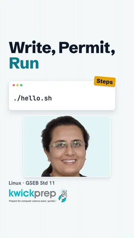 Code #!/bin/bash and echo "Hello students" with output.