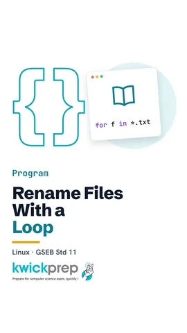 Code: for f in *.txt; do mv "$f" "old-$f"; done.