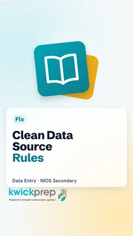 Checklist for a clean data source: headings in row 1, no blank rows, one detail per cell.