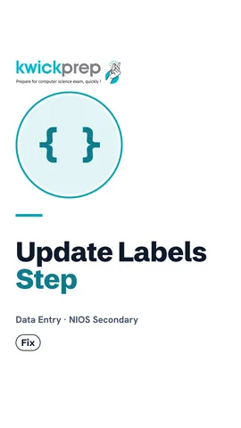 Four label steps ending with Update Labels.