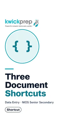 Table of three shortcuts: new, save and open.