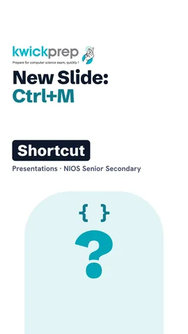 Table of slide shortcuts: Ctrl+M new slide, Ctrl+D duplicate, drag to reorder.