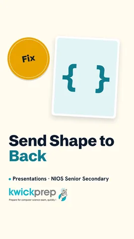 Shape covering a text box, then moved behind with Send to Back.