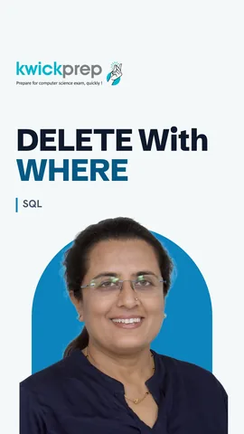 DELETE statement with WHERE and the resulting table.