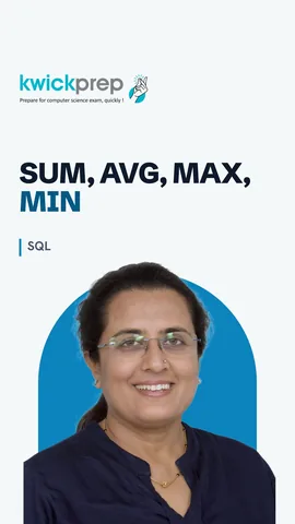 One query returning SUM, AVG, MAX and MIN together.