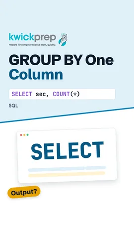 GROUP BY sec query returning one row per section.
