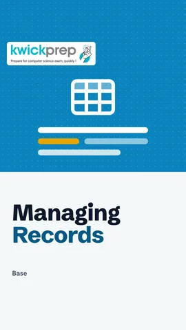 Base table data view with a record being edited and a row selected.