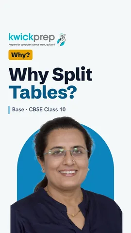 Reel explaining redundancy and linking two tables by admission number.