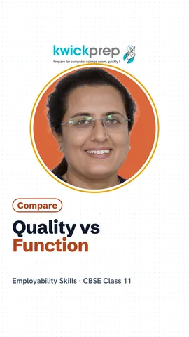 Reel comparing entrepreneur qualities like confidence with functions like planning and organising.