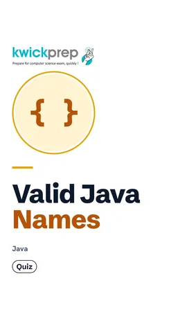 Reel checking four Java names as valid or invalid with the reason.