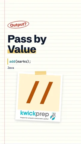 Reel showing an int passed as a copy so the caller's value is unchanged.